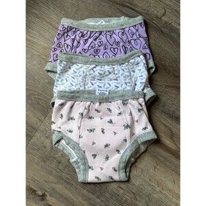 Big Elephant Toddler Girls Training Pants 3T Lot 3 Organic Cotton NWOT EUC